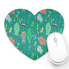 Floral Elegant Background Heart Mousepads