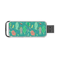 Floral Elegant Background Portable USB Flash (One Side)