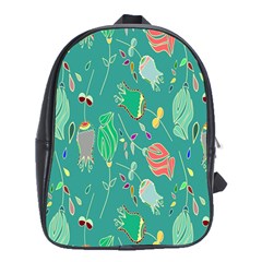 Floral Elegant Background School Bags (XL) 