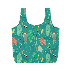 Floral Elegant Background Full Print Recycle Bags (M) 