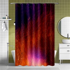 Fire Radio Spark Fire Geiss Shower Curtain 48  X 72  (small)  by Nexatart