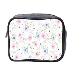 Floral Pattern Background  Mini Toiletries Bag 2-side by Nexatart