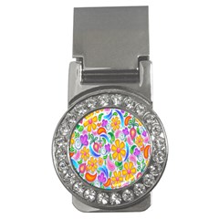 Floral Paisley Background Flower Money Clips (cz)  by Nexatart