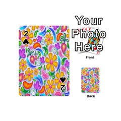 Floral Paisley Background Flower Playing Cards 54 (mini)  by Nexatart