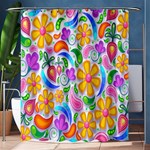 Floral Paisley Background Flower Shower Curtain 60  x 72  (Medium)  60 x72  Curtain