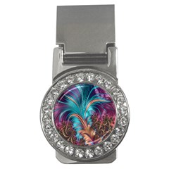 Feather Fractal Artistic Design Money Clips (CZ) 