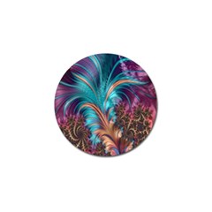 Feather Fractal Artistic Design Golf Ball Marker