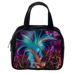 Feather Fractal Artistic Design Classic Handbags (One Side)