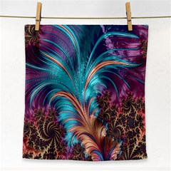 Feather Fractal Artistic Design Face Towel