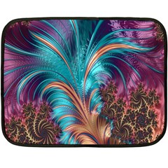 Feather Fractal Artistic Design Fleece Blanket (Mini)