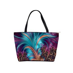 Feather Fractal Artistic Design Shoulder Handbags