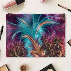 Feather Fractal Artistic Design Cosmetic Bag (XL)