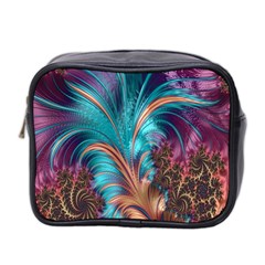 Feather Fractal Artistic Design Mini Toiletries Bag 2-Side