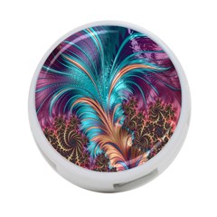 Feather Fractal Artistic Design 4-Port USB Hub (Two Sides) 