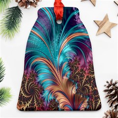 Feather Fractal Artistic Design Ornament (Bell)