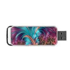 Feather Fractal Artistic Design Portable USB Flash (One Side)