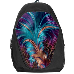 Feather Fractal Artistic Design Backpack Bag