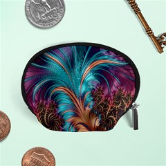 Feather Fractal Artistic Design Accessory Pouches (Small) 