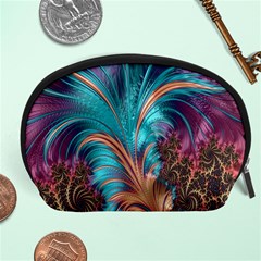 Feather Fractal Artistic Design Accessory Pouches (Large) 