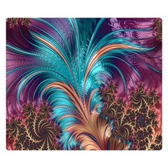 Feather Fractal Artistic Design Double Sided Flano Blanket (Small) 