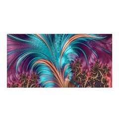 Feather Fractal Artistic Design Satin Wrap