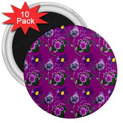 Flower Pattern 3  Magnets (10 Pack) 