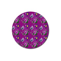 Flower Pattern Magnet 3  (round)