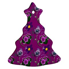 Flower Pattern Ornament (christmas Tree)  by Nexatart