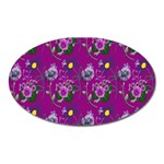 Flower Pattern Oval Magnet Front