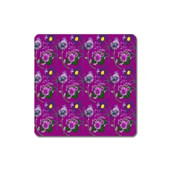 Flower Pattern Square Magnet