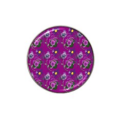 Flower Pattern Hat Clip Ball Marker (4 Pack) by Nexatart