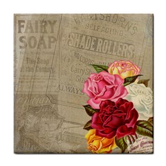 Flower Floral Bouquet Background Tile Coasters by Nexatart