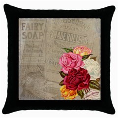 Flower Floral Bouquet Background Throw Pillow Case (black) by Nexatart