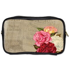 Flower Floral Bouquet Background Toiletries Bags by Nexatart