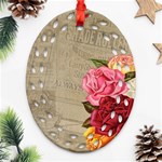 Flower Floral Bouquet Background Ornament (Oval Filigree) Front