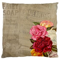 Flower Floral Bouquet Background Large Cushion Case (two Sides) by Nexatart