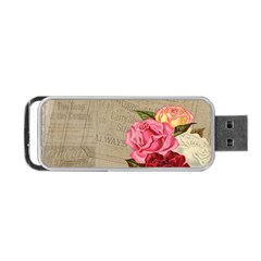 Flower Floral Bouquet Background Portable Usb Flash (one Side) by Nexatart