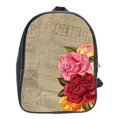 Flower Floral Bouquet Background School Bags (xl)  by Nexatart