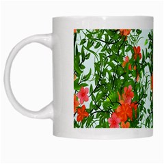 Flower Background Backdrop Pattern White Mugs by Nexatart