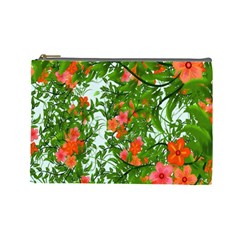 Flower Background Backdrop Pattern Cosmetic Bag (large)  by Nexatart