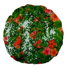 Flower Background Backdrop Pattern Large 18  Premium Flano Round Cushions by Nexatart