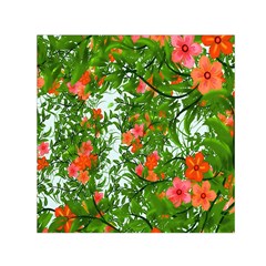 Flower Background Backdrop Pattern Small Satin Scarf (square) by Nexatart