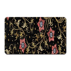 Floral Pattern Background Magnet (rectangular) by Nexatart