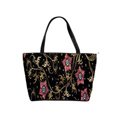 Floral Pattern Background Shoulder Handbags by Nexatart