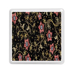 Floral Pattern Background Memory Card Reader (square)  by Nexatart