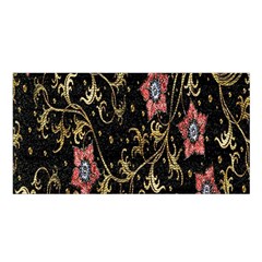 Floral Pattern Background Satin Shawl by Nexatart