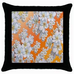 Flowers Background Backdrop Floral Throw Pillow Case (black) by Nexatart