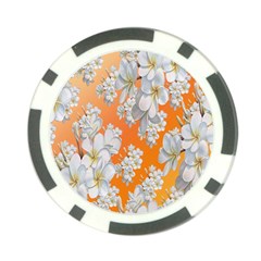 Flowers Background Backdrop Floral Poker Chip Card Guard (10 Pack) by Nexatart