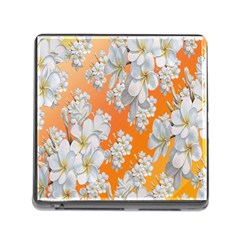 Flowers Background Backdrop Floral Memory Card Reader (square) by Nexatart