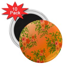 Flowers Background Backdrop Floral 2 25  Magnets (10 Pack)  by Nexatart